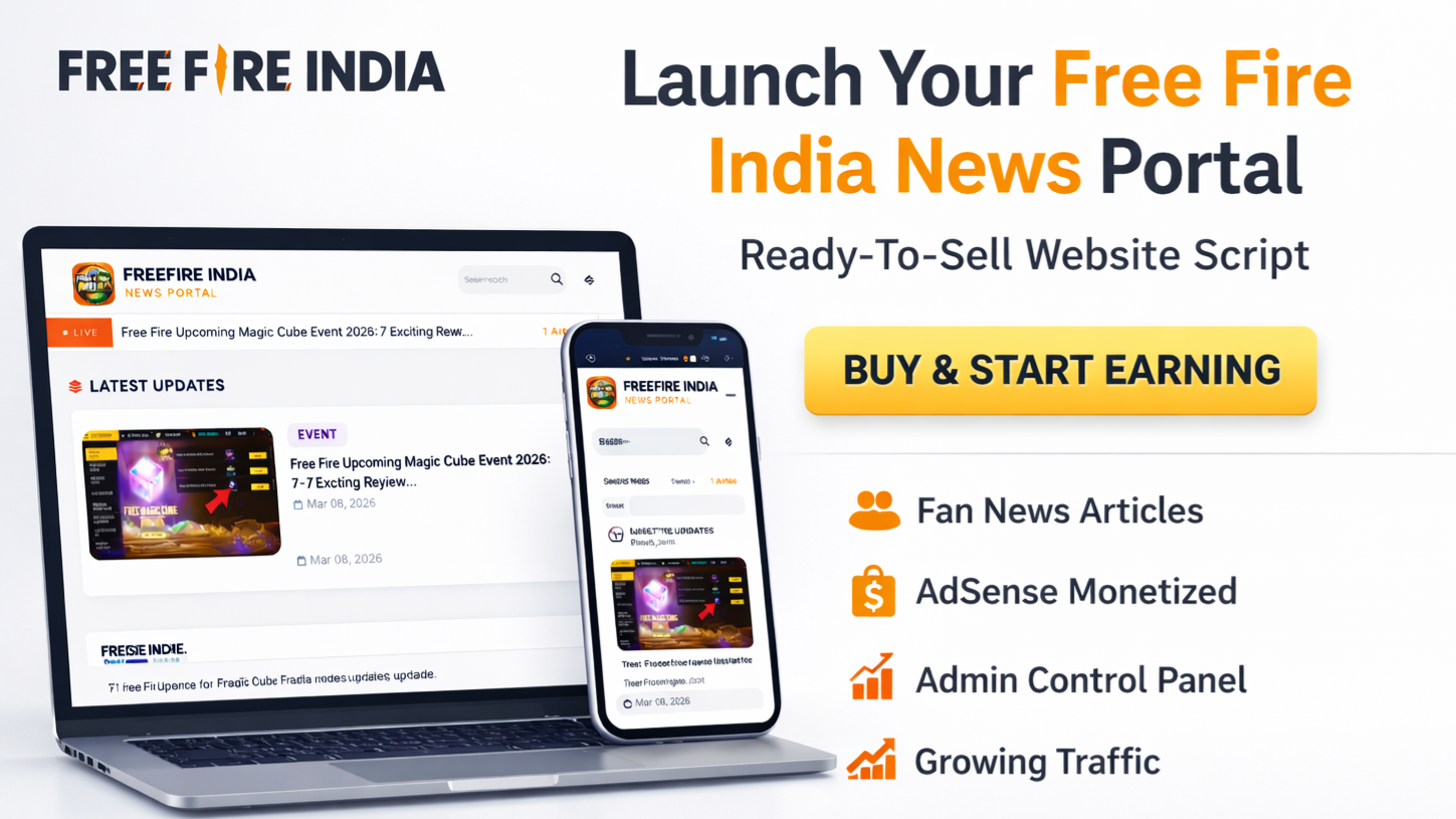 FreeFire News Website Script