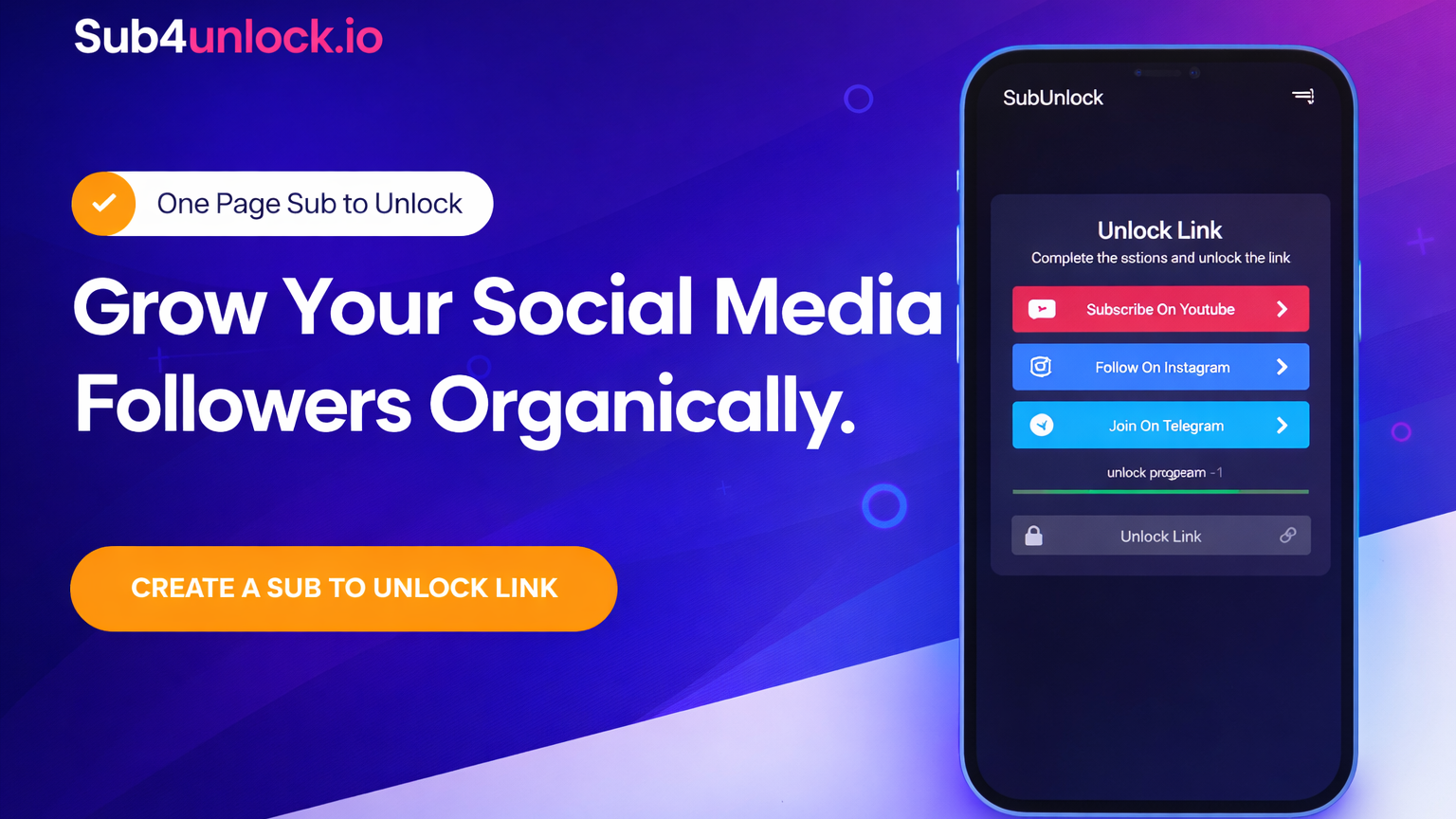 Sub4Unlock.io Website Design For Sale! v2.0